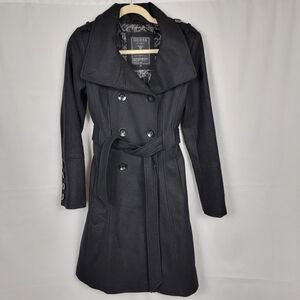GUESS Black Double-Breasted Coat #1438